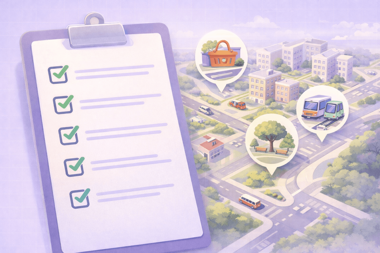 Checklist: how to evaluate a neighborhood before buying an apartment